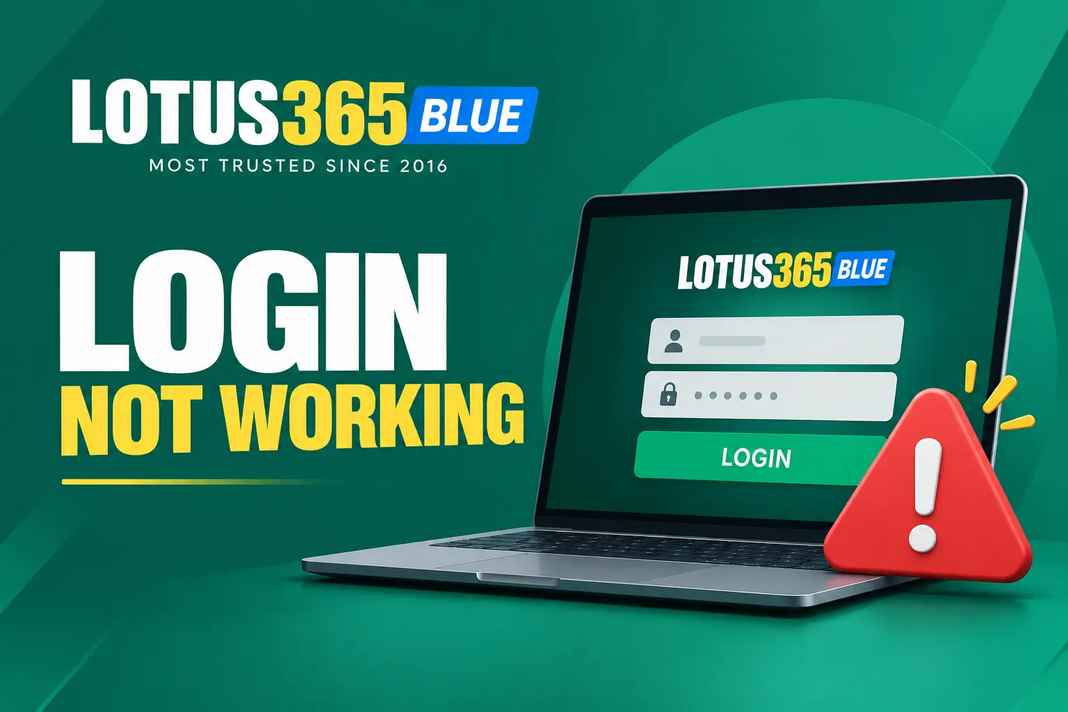 Lotus 365 Blue login not working troubleshooting guide